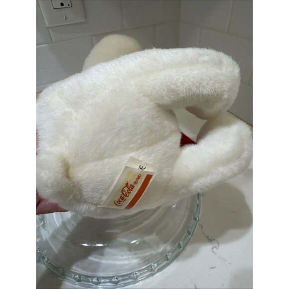 Coca Cola Polar Bear, Coke Plush Toy, 2014 Coca Cola 7" inch White Bear - Picture 10 of 11